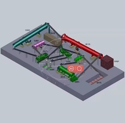 Vollständige Fermentationslinie für organische Düngemittel für Round Ball Press Pellet