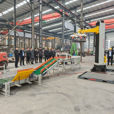 Verpackungslinie mit automatischem Karton-Palletizer aus Edelstahl